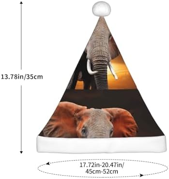 Salelf Elephant Santa Hat for Kids Christmas Plush Headwear