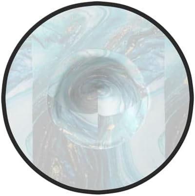 Blue Gold Marble Print Witch Halloween Party Hat