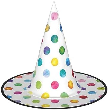 Blue Polka Dot Witch Hat for Halloween Parties