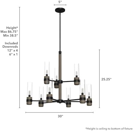 Hunter River Mill 9-light Rustic Iron Chandelier