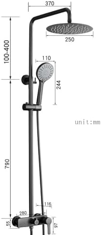 Brass Adjustable Height Wall Light with Hand Shower and Hose Kit