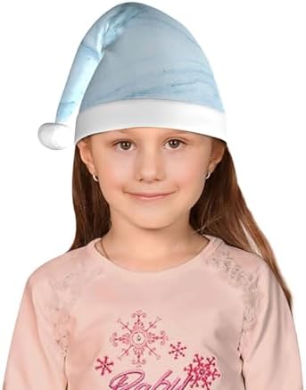 Blue Marble Santa Hat for Kids Baby Christmas Hats
