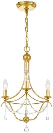 Crystorama Metro 3 Light Antique Gold Chandelier