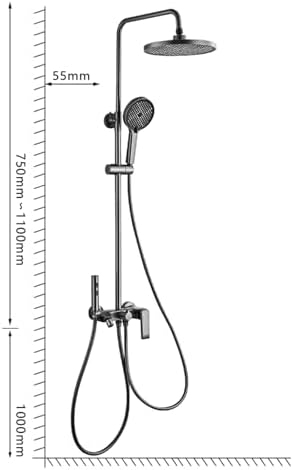 TATITZRO Handheld Shower Head Set G12 Connection Grey