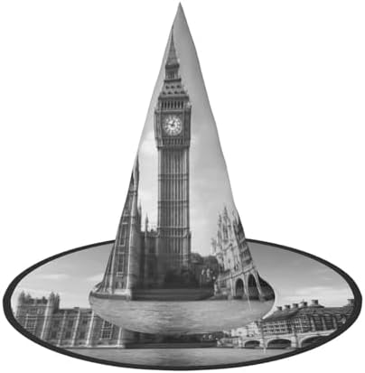 London Print Witch Hat for Halloween Parties
