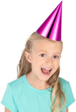 Fun Express Metallic Cone Party Hats 12 Pieces