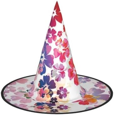Hawaiian Flower Print Witch Hat for Halloween Parties