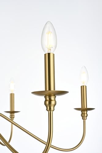Elegant Lighting Rohan 6 Light Matte Black Chandelier
