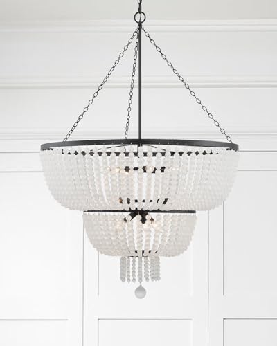Crystorama Rylee 12 Light Matte Black Chandelier 1
