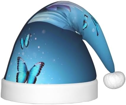 Butterflies and Water Lily Santa Hat for Kids