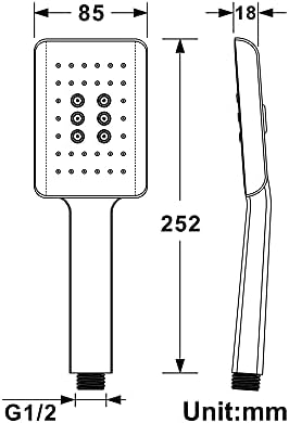 UWEREBFM Handheld Shower Head with 3 Modes