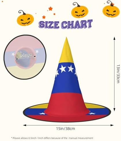 Venezuela Flag Print Witch Hat for Parties and Costumes