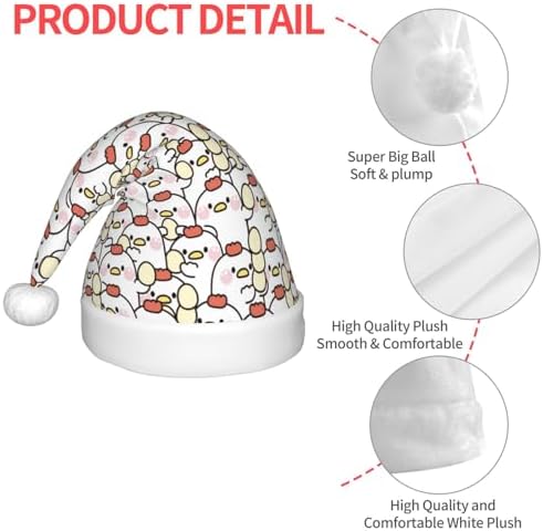 Salelf Cute Hen with Egg Santa Hat for Kids