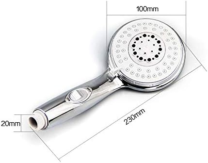 High Pressure Handheld Shower Head with 5 Settings Chrome Finish Bathroom Accessory
