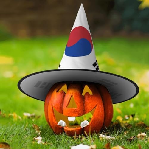 Republic Of Korea Flag Print Witch Hat For Halloween