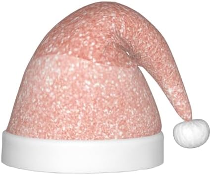 Rose Gold Glitter Santa Hat for Kids