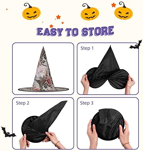 Flower Eiffel Tower Witch Halloween Hat Costume Party