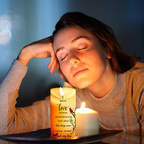 Gerrii Flameless Cardinal Candles for Bereavement Sympathy Gifts