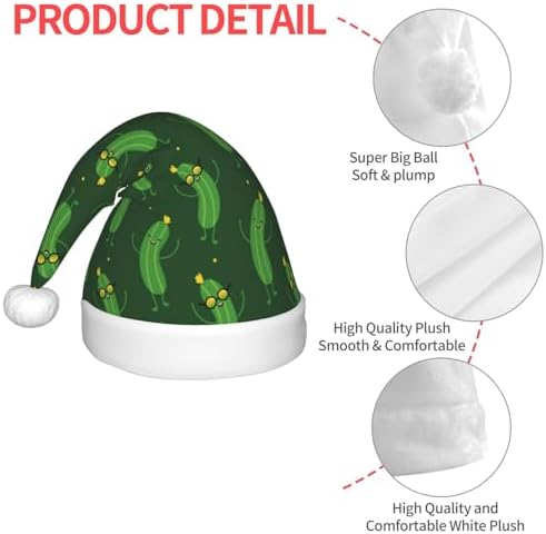 Cute Cucumber Santa Hat for Kids Christmas Party