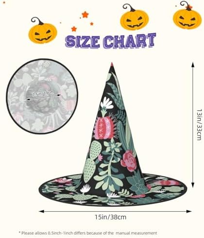 Cactus Print Witch Halloween Party Hat
