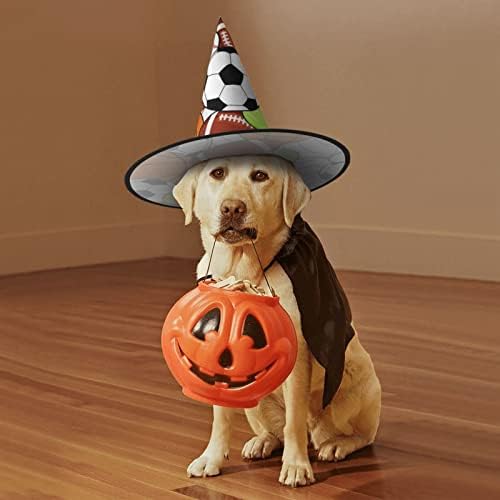 Stylish Foldable Sports Ball Print Witch Hat for Parties