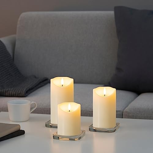 ANGELLOONG Flameless Candles with Remote Control Set of 3