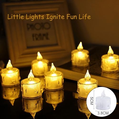 24 Pack Flameless LED Tea Light Candles for Decorations