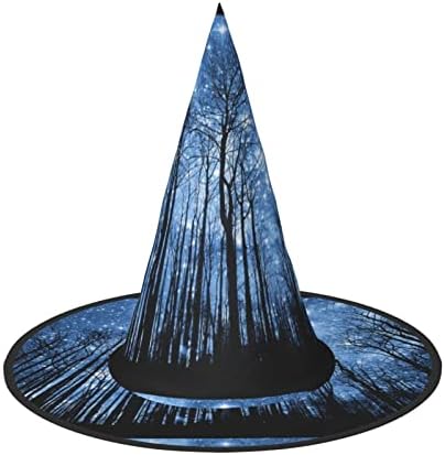 Night Sky Print Witch Hat for Halloween Parties