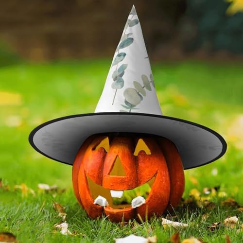 Eucalyptus Leaves Print Witch Halloween Party Hat