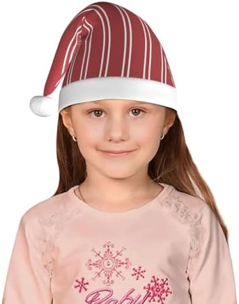 Salelf Striped Red White Santa Hat for Kids Baby Christmas Hat Plush