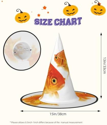 Cute Fish Print Witch Hat for Halloween Parties