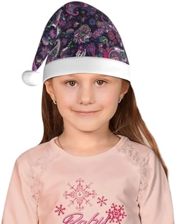 Salelf Traditional Paisley Santa Hat for Kids
