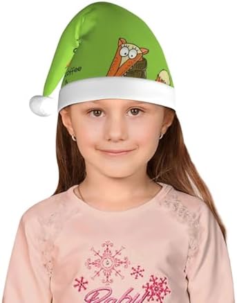 Salelf Santa Hat for Kids Christmas Plush Headwear