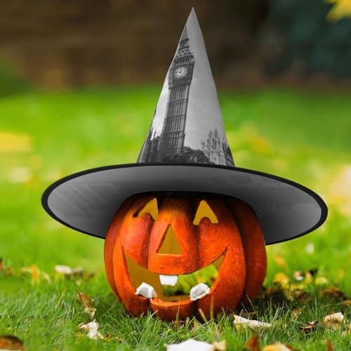 London Print Witch Hat for Halloween Parties