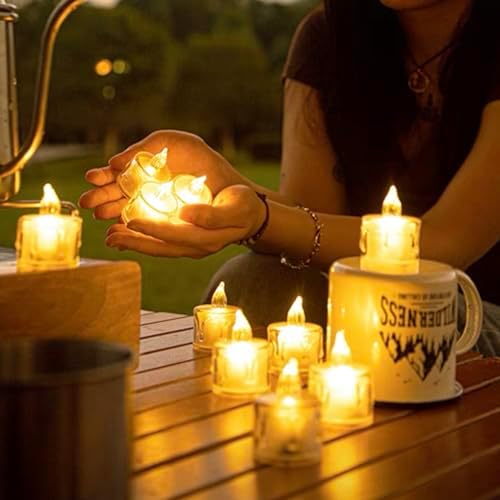 24 Pack Flameless LED Tea Light Candles for Decorations
