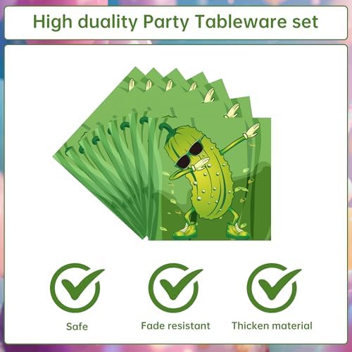 ITHKIRHO Pickle Party Tableware Set 96 Pcs