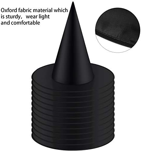Aneco Halloween Witch Hats 12 Pcs Black One Size