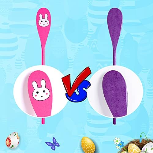 LYUBASA 6 Players Easter Egg and Spoon Race Game Set