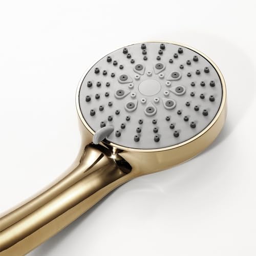 Brushed Gold Handheld Showerhead with 5 Spray Modes