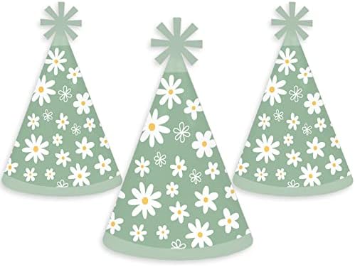 Big Dot of Happiness Daisy Hats - Set of 8