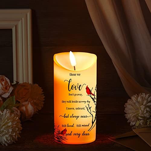 Gerrii Flameless Cardinal Candles for Bereavement Sympathy Gifts