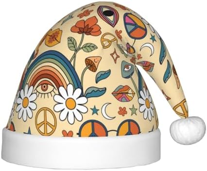 70s Hippie Santa Hat for Kids Baby Christmas Headwear