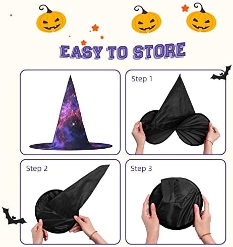 Universe Galaxy Star Space Themed Witch Hat for Parties