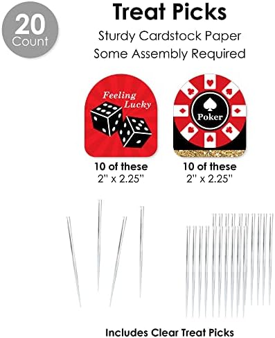Big Dot of Happiness Las Vegas Party Favor Set - 100 Pieces