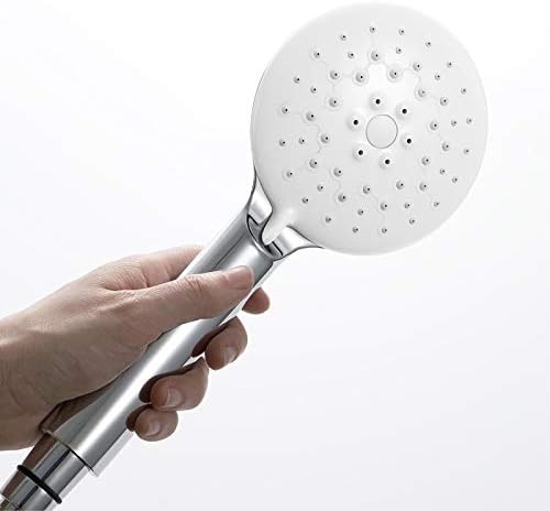 Chrome Handheld Shower Head Set with 3 Spray Modes