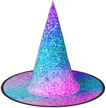 Glitter Sequin Spot Print Witch Hat for Halloween Parties