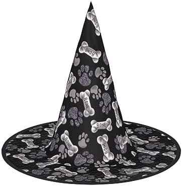 Jbyjbx Dog Paw Print Witch Costume Hat