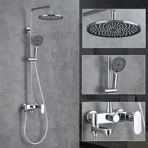 3 Mode Hand Shower Head with Brass Faucet and Hose Kit