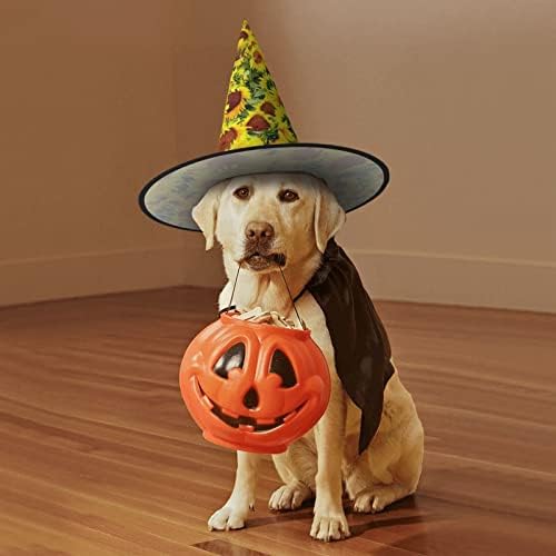 Sunflowers Print Witch Hat for Halloween Parties