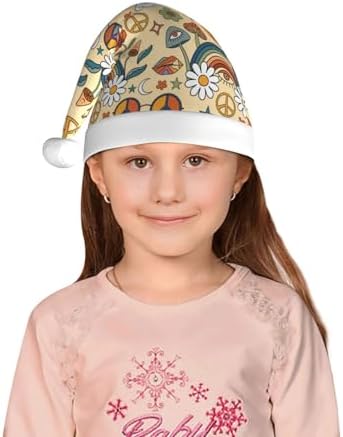 70s Hippie Santa Hat for Kids Baby Christmas Headwear